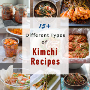 A collection of authentic Korean kimchi recipes with a different variety.