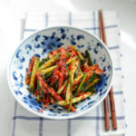 green onion kimchi is made with dried pollock fish