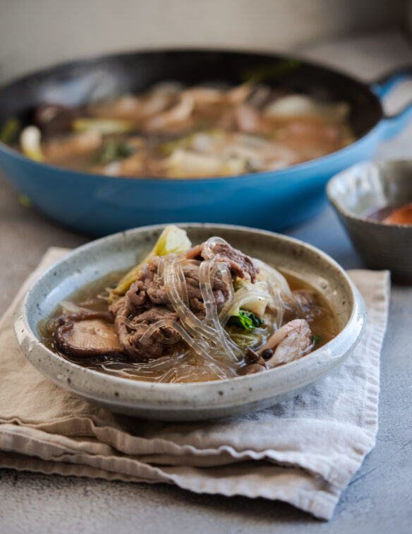 Korean Beef Bulgogi Hot Pot (Bulgogi Jeongol) Beyond Kimchee