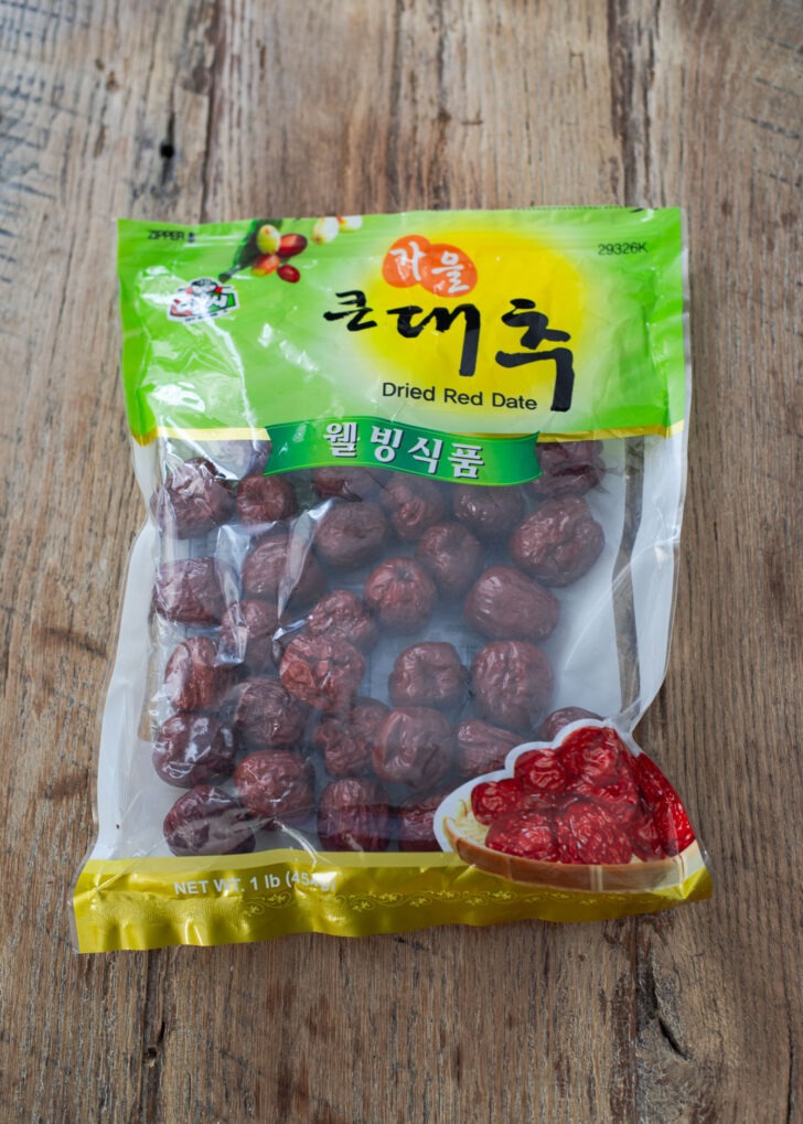 Dried jujube in a pacakage
