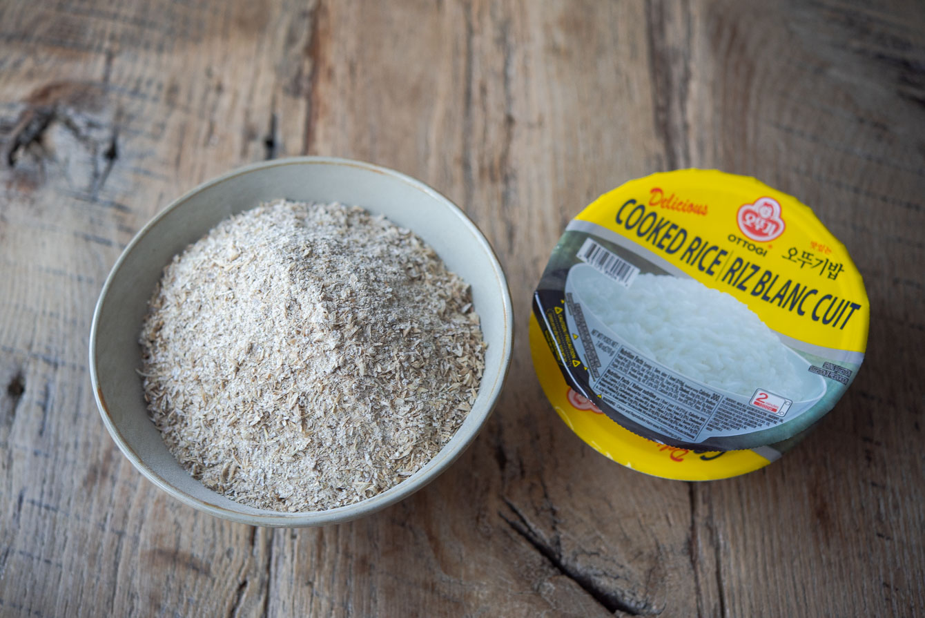 Malt barley and cooked rice to make sweet Korean rice punch.