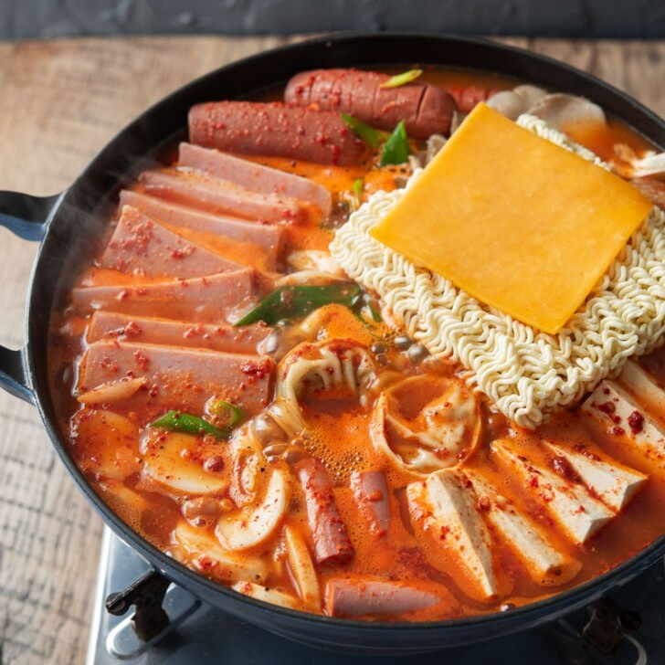 Korean army stew (Budae Jjigae)