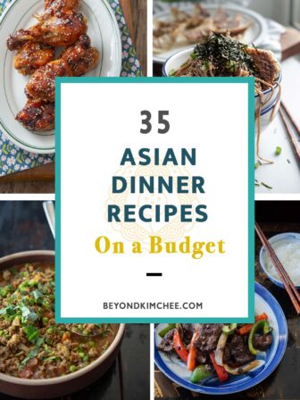 A collection of Asian dinner recipes on a budget