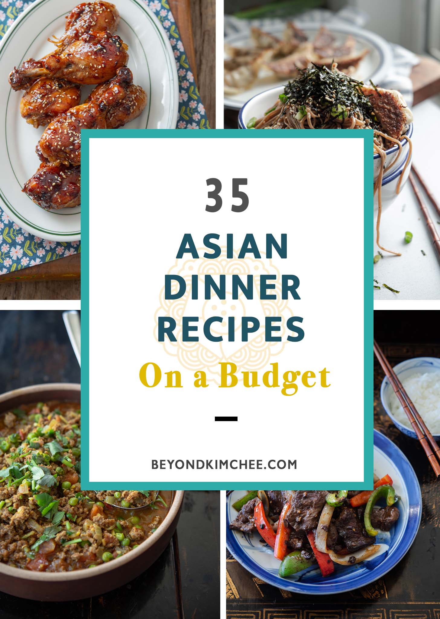 A collection of Asian dinner recipes on a budget.