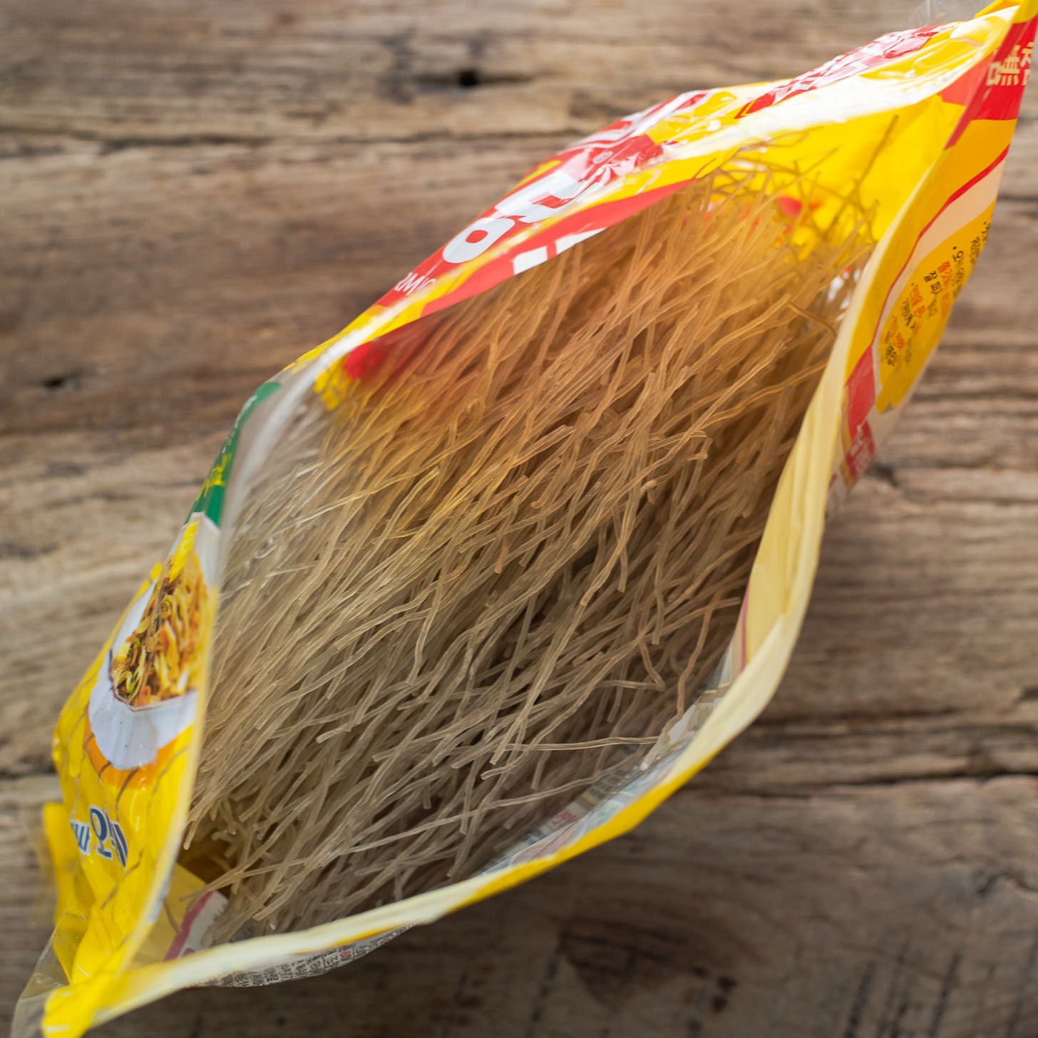 Sweet potato starch noodles (dangmyeon) for making japchae.