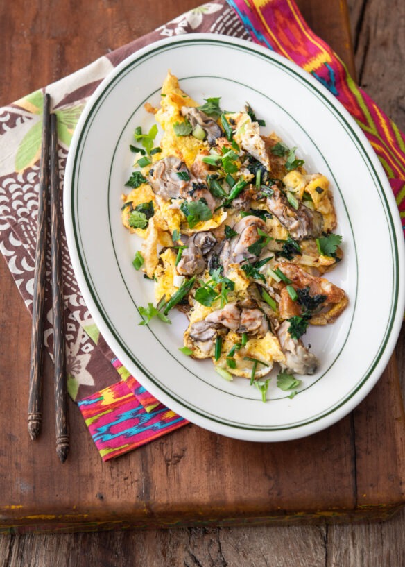 Easy Oyster Omelette Recipe Beyond Kimchee