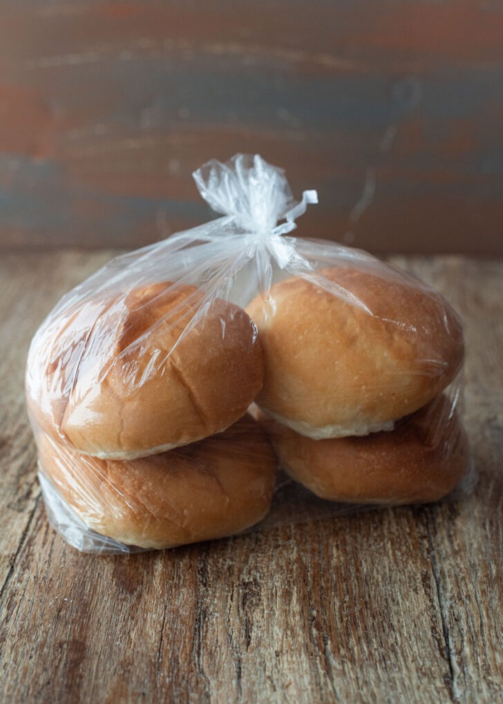 Store-bought Kaiser rolls are used for making Korean cream cheese garlic bread.