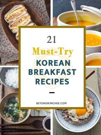 Korean breakfast foods and the recipes roundup.