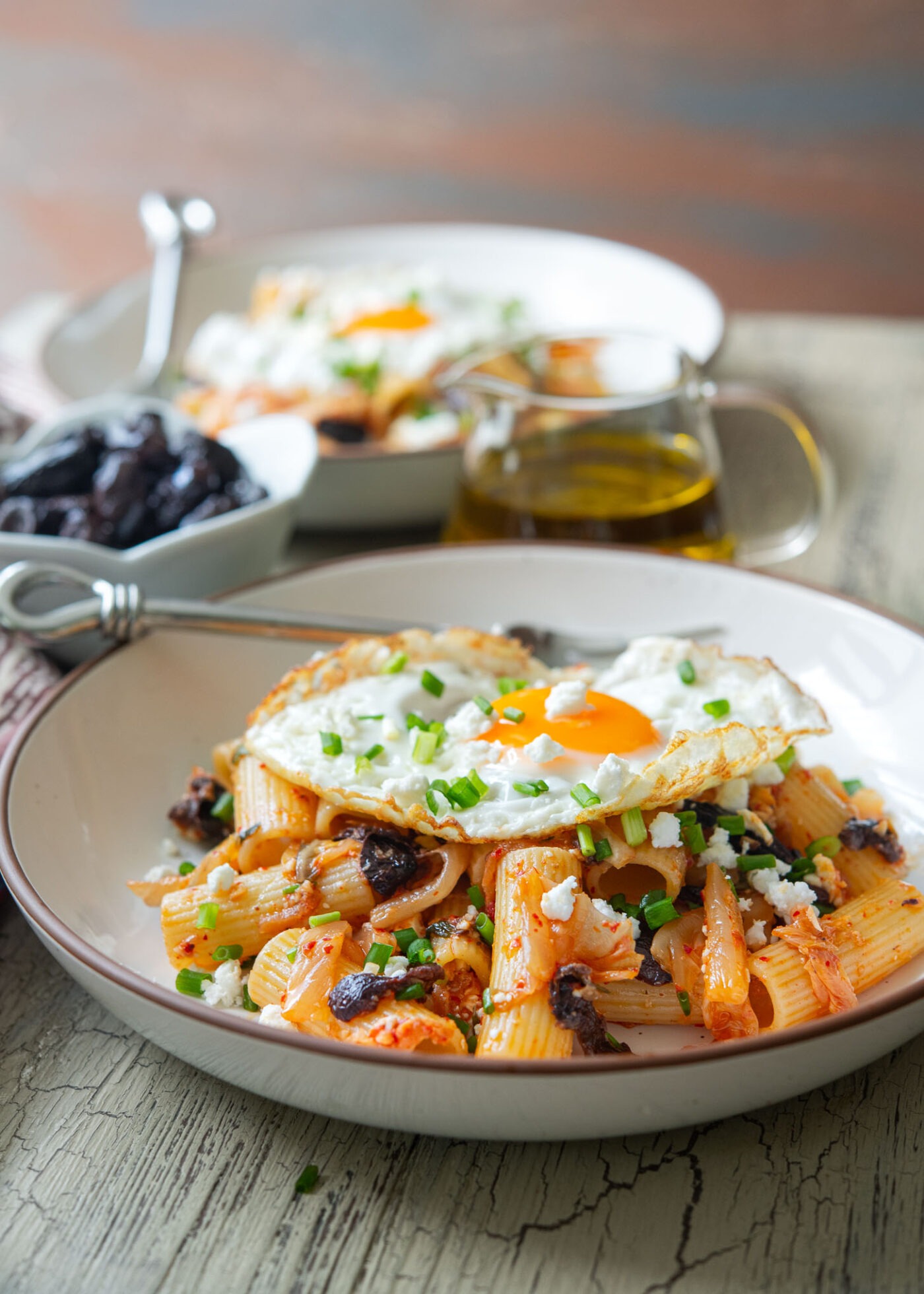 Kimchi Olive Pasta (GreekKorean Fusion Recipe) Beyond Kimchee