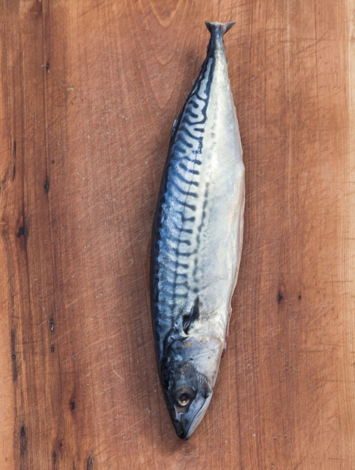 Mackerel fish as a ingredient in Korean cuisine.