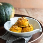 Kabocha salad (Korean pumpkin salad) made with kabocha squash