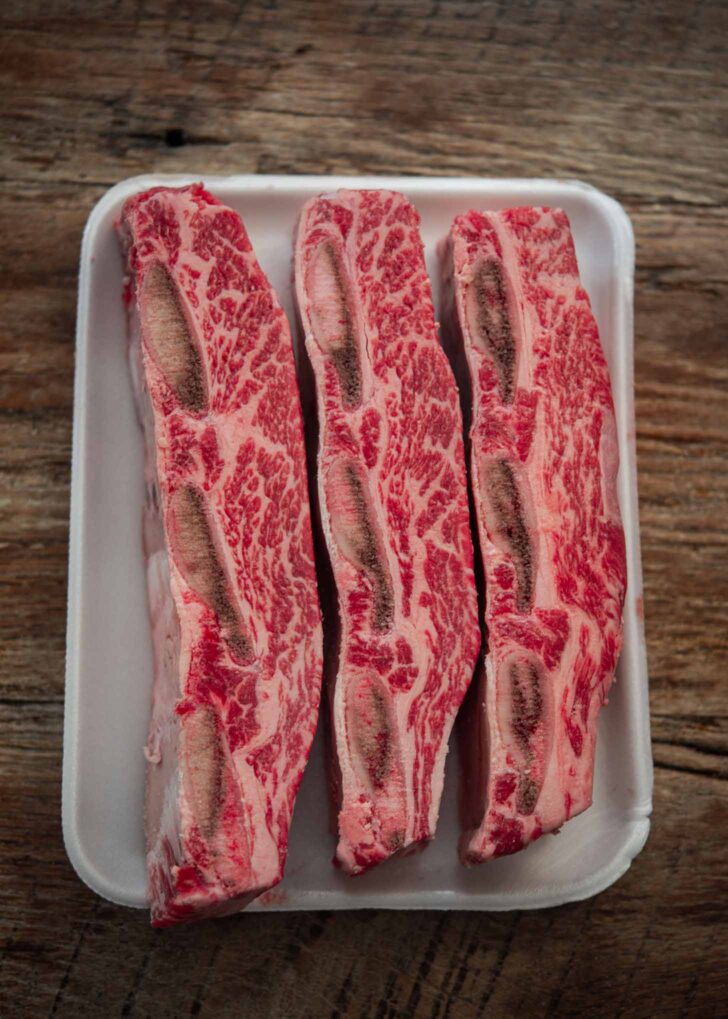 Korean beef short ribs for making Galbi jjim recipe