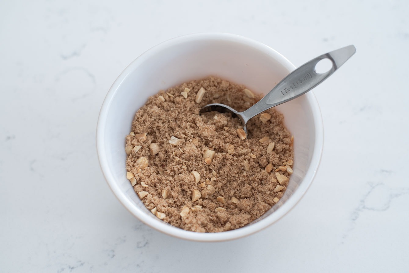 Brown sugar cinnamon filling made in a bowl.