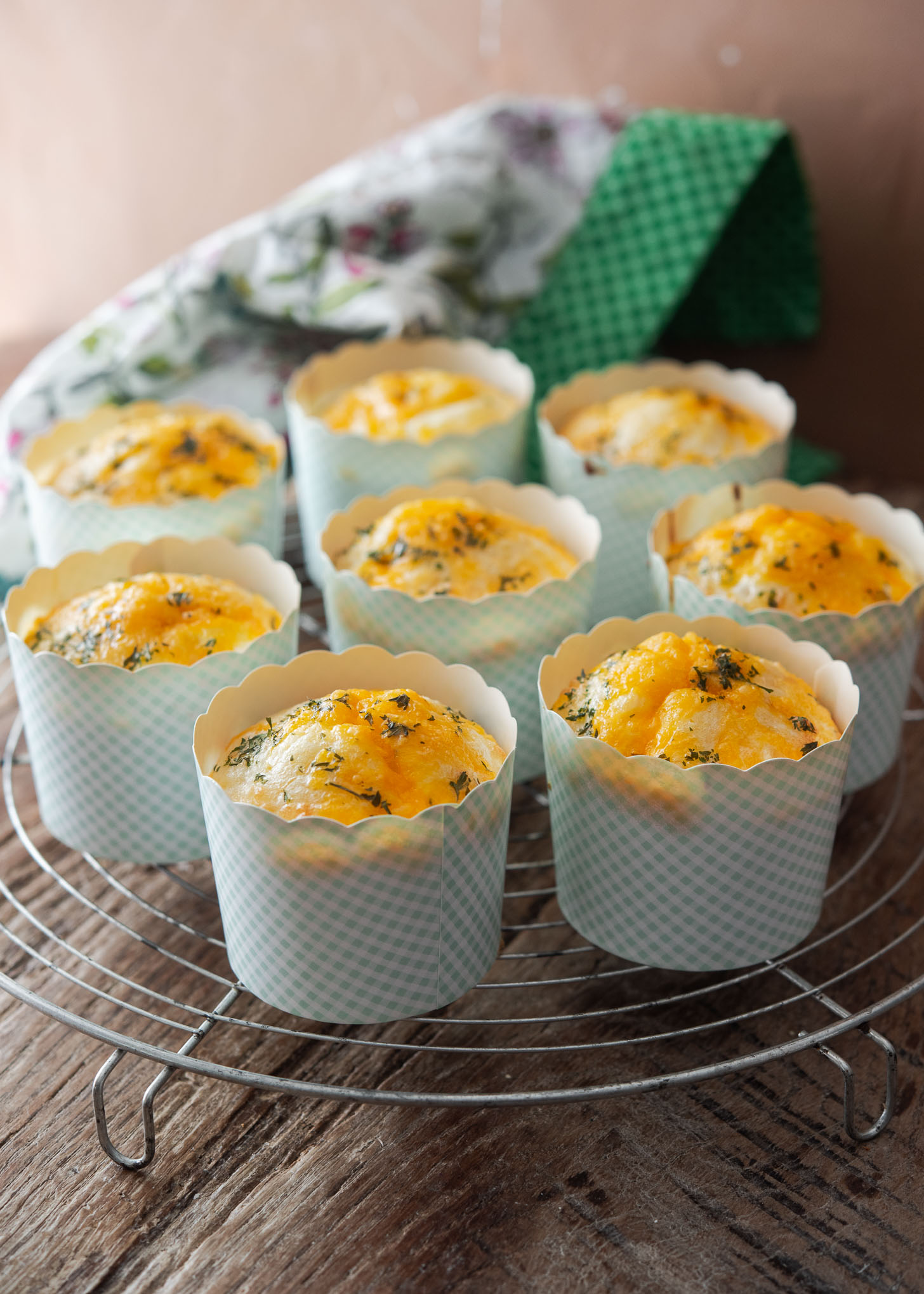 Korean egg bread (gyeran-ppang) baked in  baking cups.