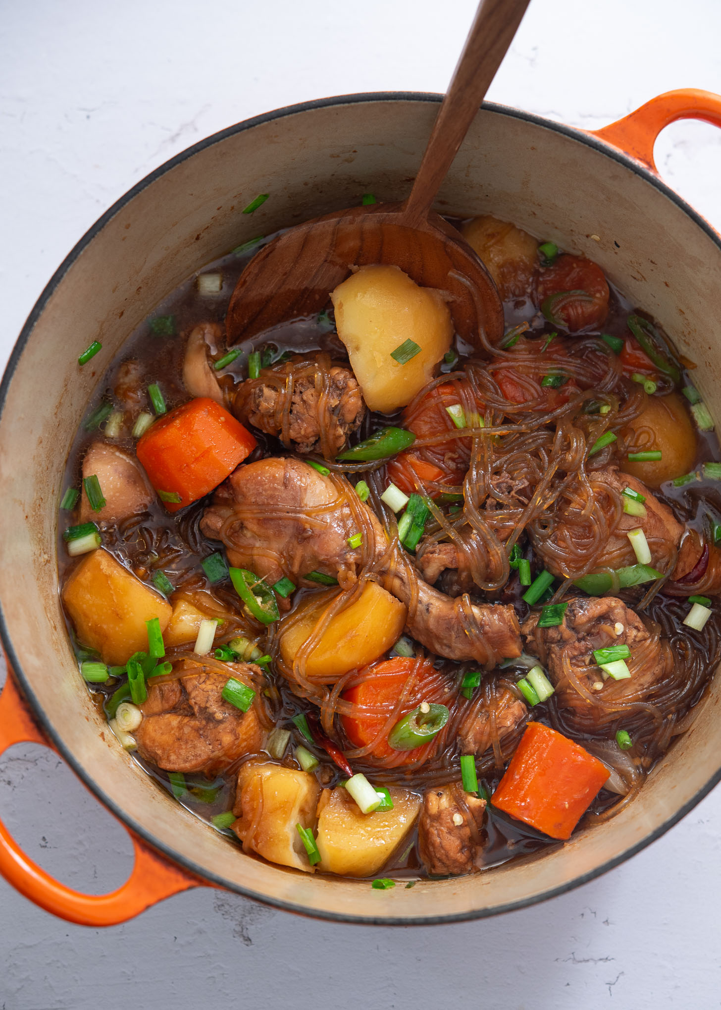 A pot of Andong style jjimdak.