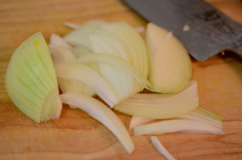 onion is sliced