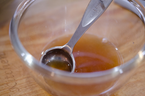 Salad dressing mixed in a bowl.