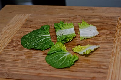 Bomdong cabbage cut into sections