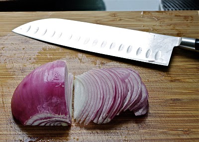 Red onion sliced.