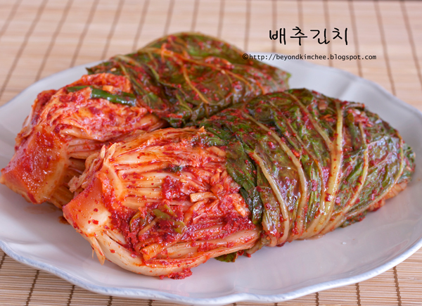 Traditionaly made whole cabbage Kimchi is ideally fermented.